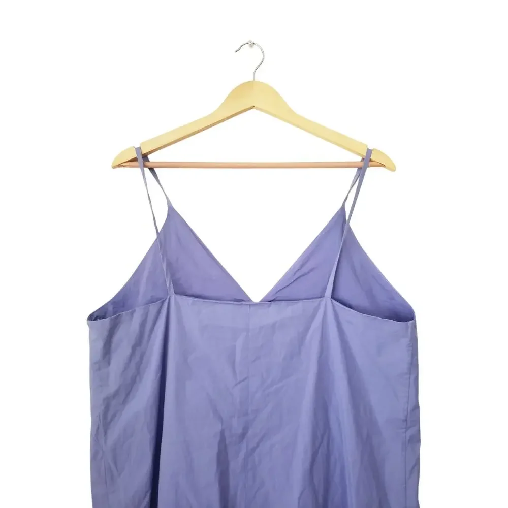 Everlane The Poplin Slip Dress in Cornflower Blue Size 12
